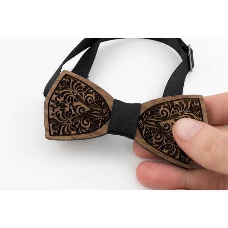 Wooden Bow Tie Mini - Nature Mini - Walnut Wood - MDR060