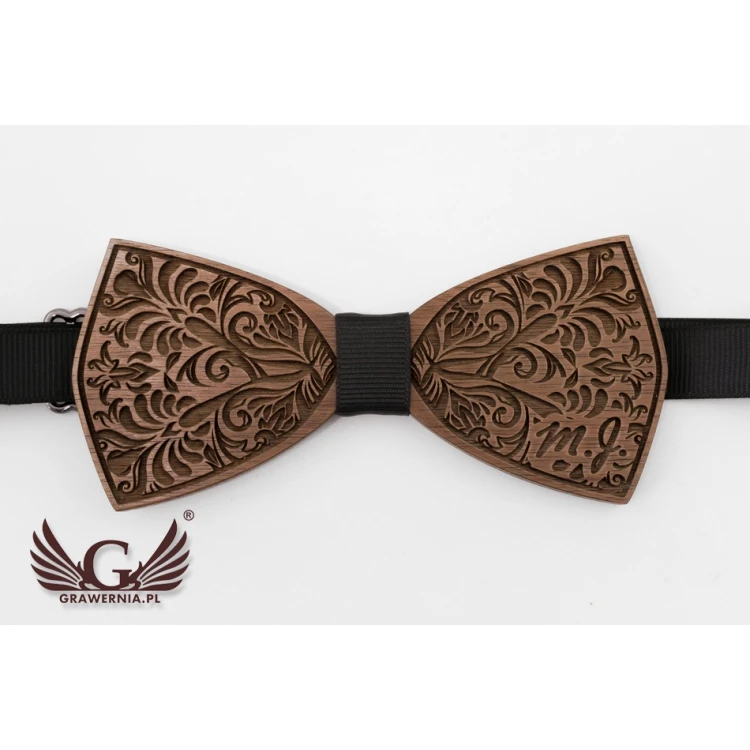 Wooden Bow Tie - Nature - Walnut Wood - MDR047