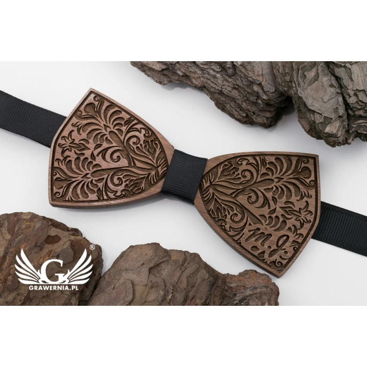Wooden Bow Tie - Nature - Walnut Wood - MDR047