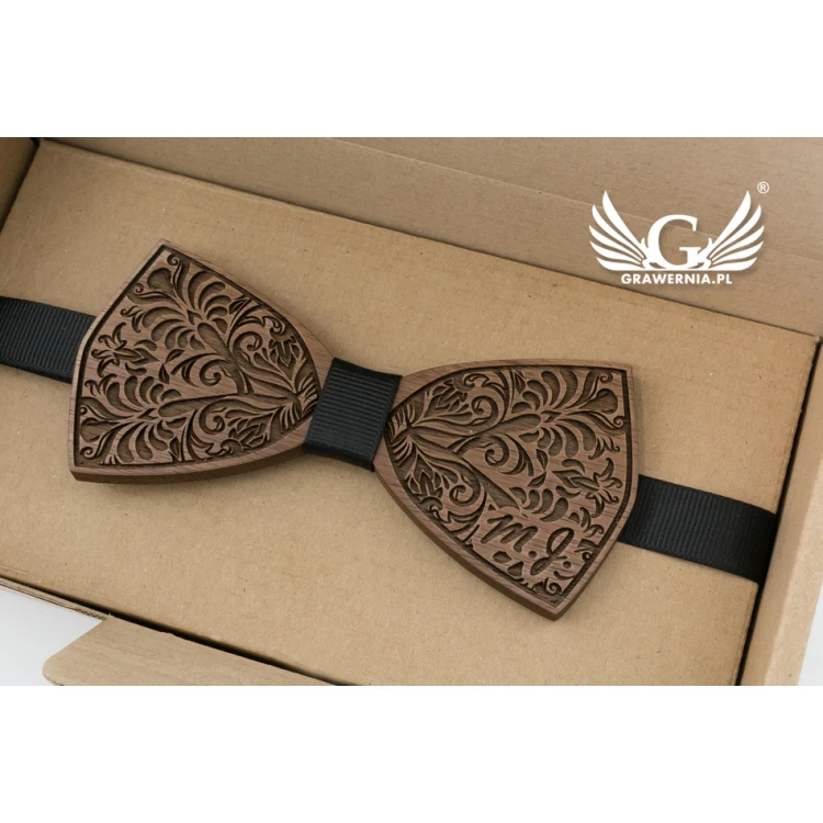 Wooden Bow Tie - Nature - Walnut Wood - MDR047
