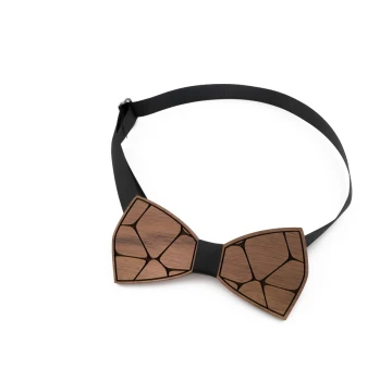 Wooden Bow Tie - Stone - Walnut Wood - MDR046