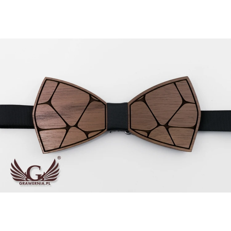 Wooden Bow Tie - Stone - Walnut Wood - MDR046