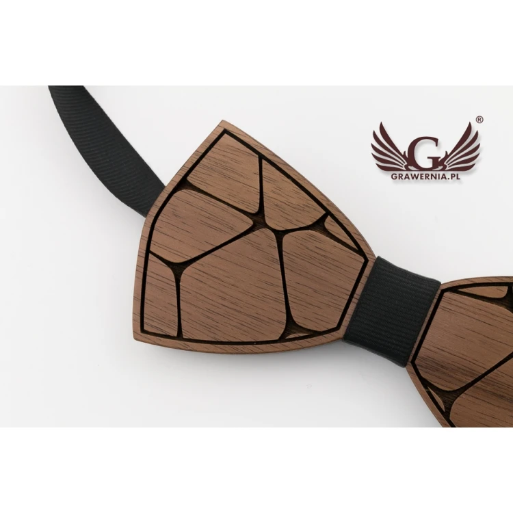Wooden Bow Tie - Stone - Walnut Wood - MDR046