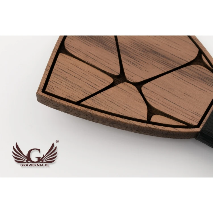 Wooden Bow Tie - Stone - Walnut Wood - MDR046