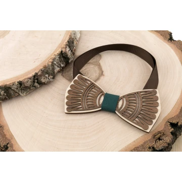 Wooden Bow Tie - West - Maple and Walnut Wood - MDR054