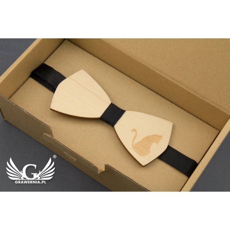Wooden Bow Tie - Laser Cut and Engraved - MDR030