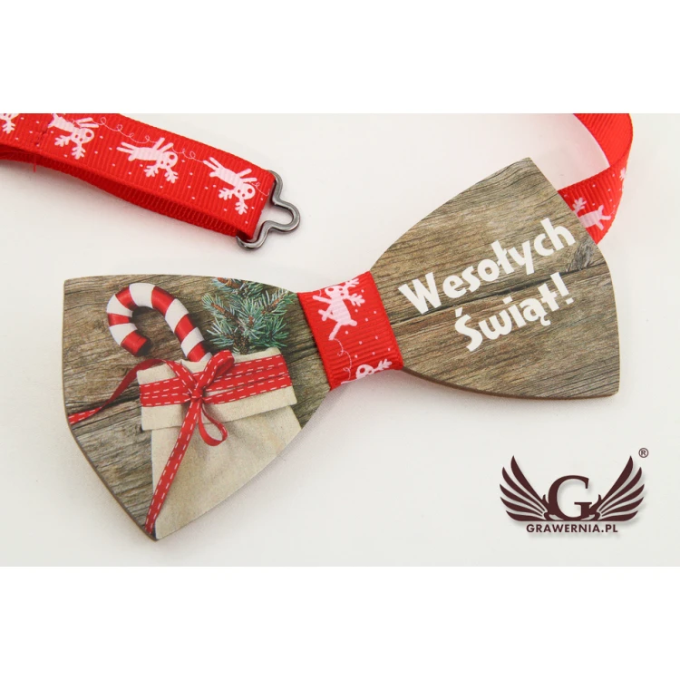 Wooden Bow Tie with Any Graphic - Colorful UV Print - MDR005