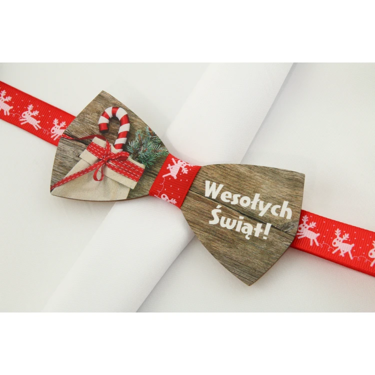 Wooden Bow Tie with Any Graphic - Colorful UV Print - MDR005