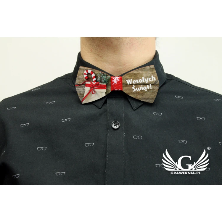 Wooden Bow Tie with Any Graphic - Colorful UV Print - MDR005