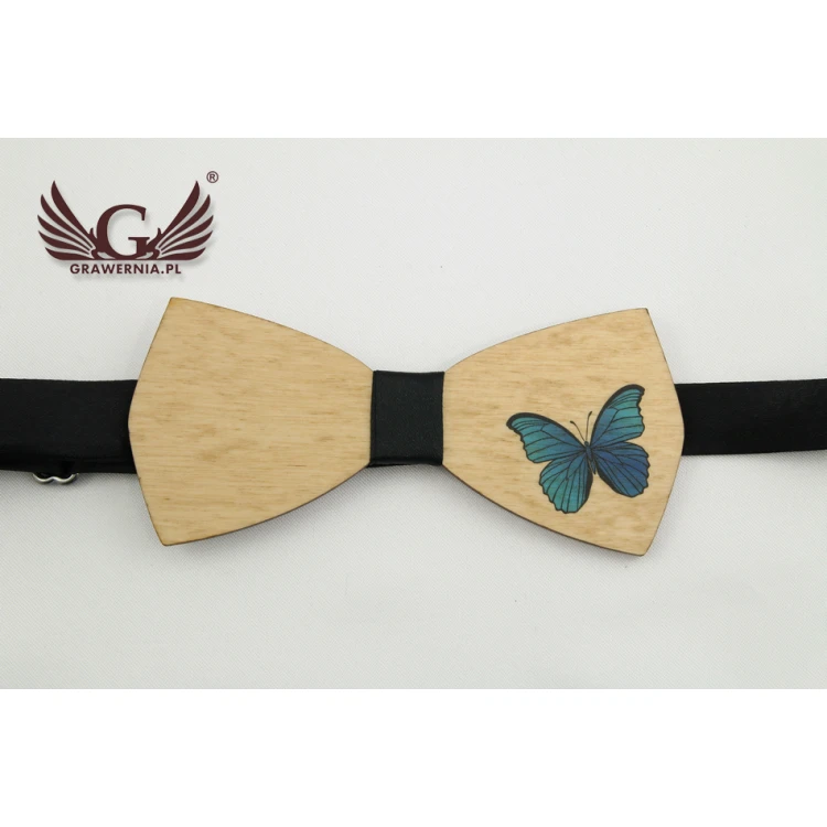 Wooden Bow Tie with Any Graphic - Colorful UV Print - MDR009
