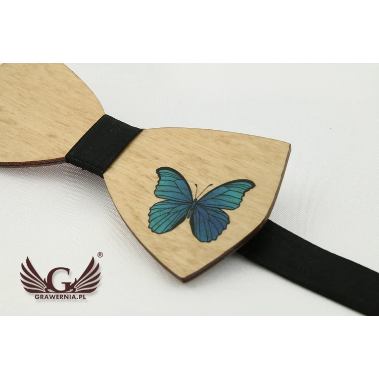 Wooden Bow Tie with Any Graphic - Colorful UV Print - MDR009