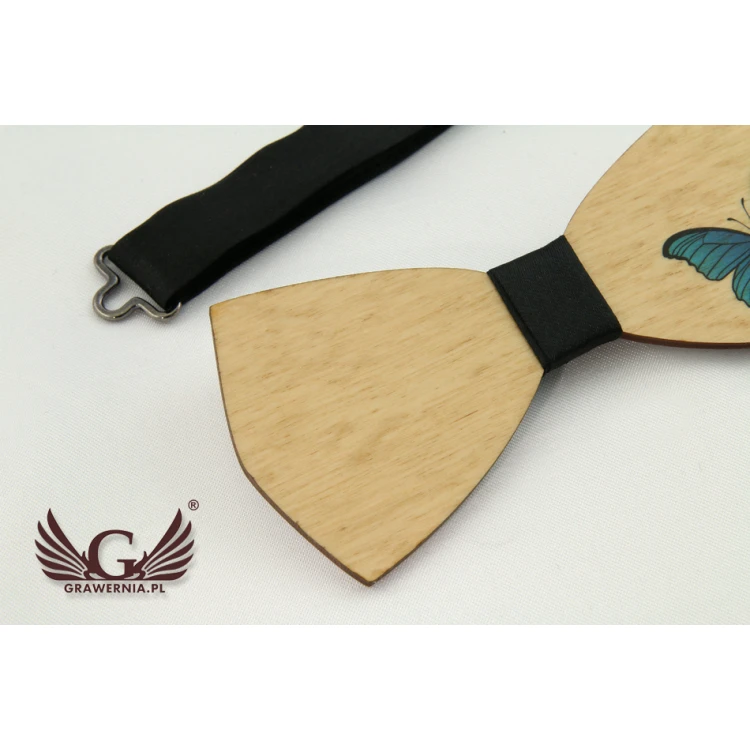 Wooden Bow Tie with Any Graphic - Colorful UV Print - MDR009