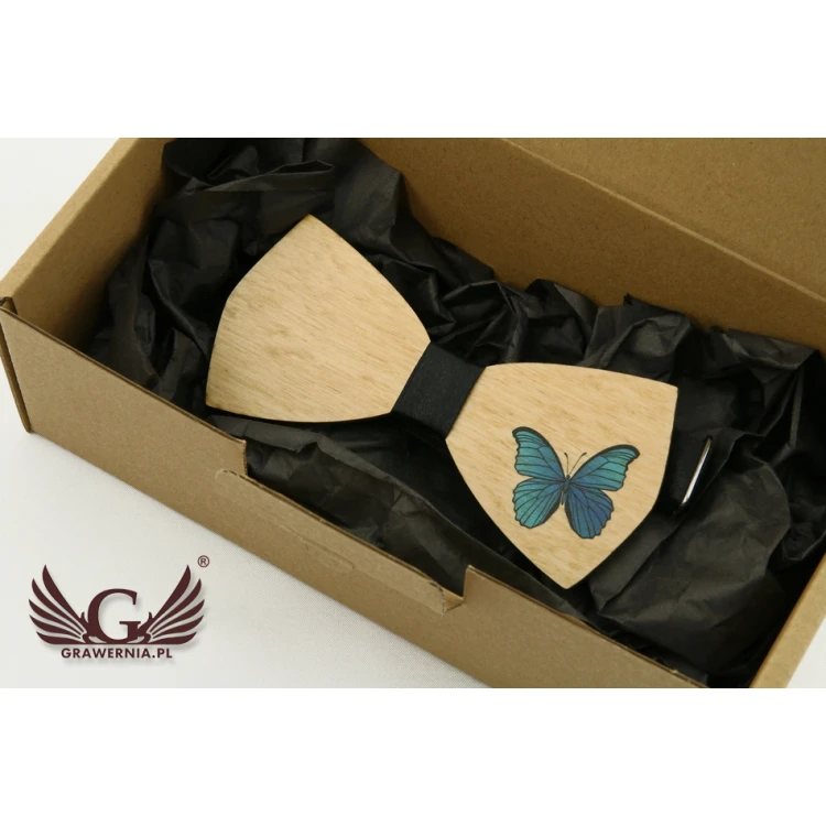Wooden Bow Tie with Any Graphic - Colorful UV Print - MDR009
