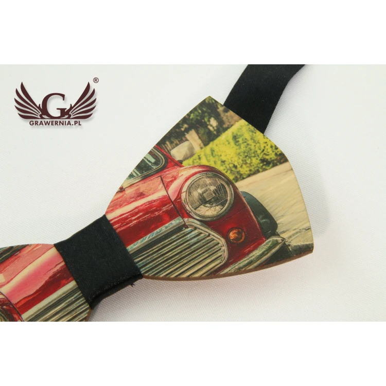 Wooden Bow Tie with Any Graphic - Colorful UV Print - MDR012