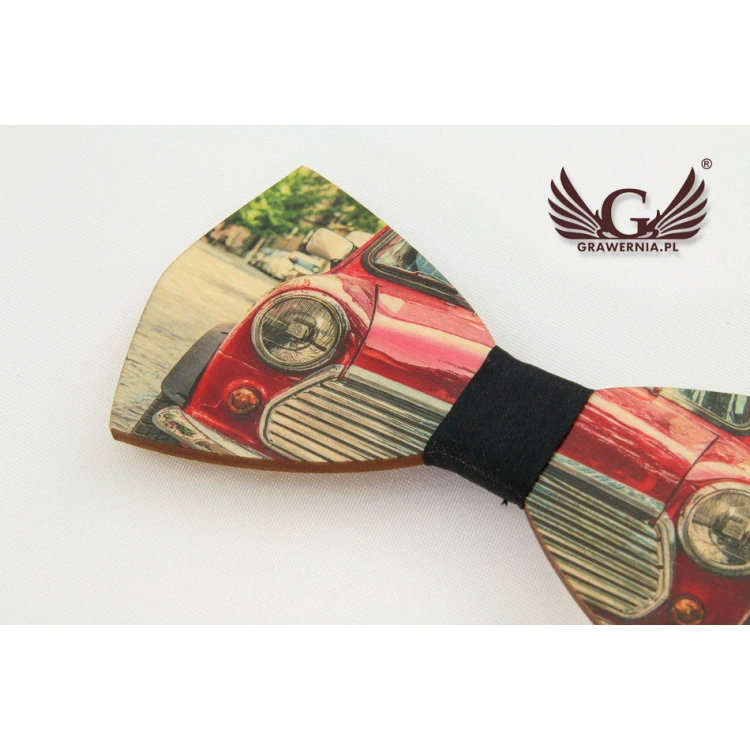 Wooden Bow Tie with Any Graphic - Colorful UV Print - MDR012