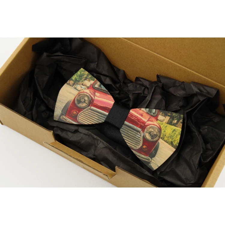 Wooden Bow Tie with Any Graphic - Colorful UV Print - MDR012