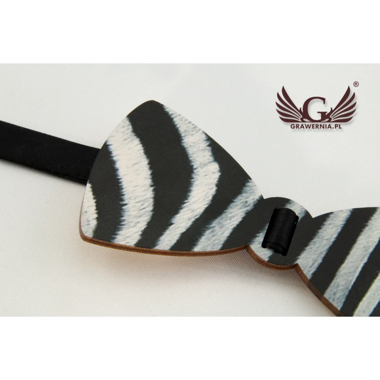 Wooden Bow Tie with Any Graphic - Colorful UV Print - MDR013