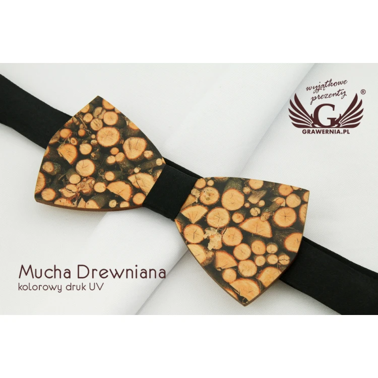 Wooden Bow Tie with Any Graphic - Colorful UV Print - MDR014