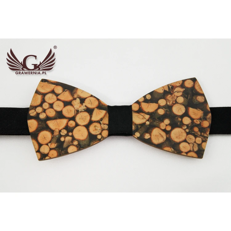 Wooden Bow Tie with Any Graphic - Colorful UV Print - MDR014