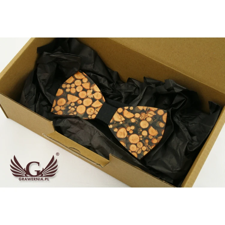 Wooden Bow Tie with Any Graphic - Colorful UV Print - MDR014