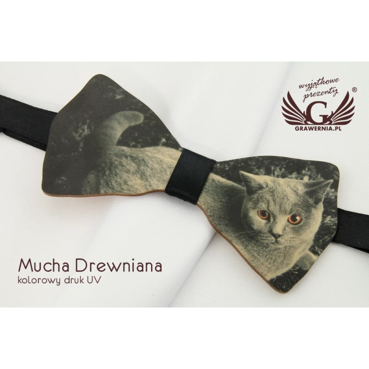 Wooden Bow Tie with Any Graphic - Colorful UV Print - MDR016