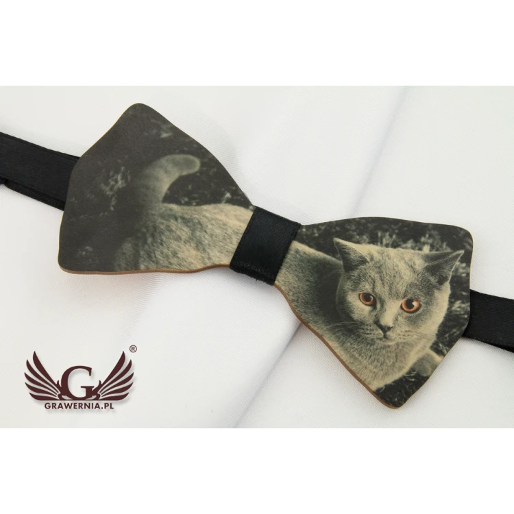 Wooden Bow Tie with Any Graphic - Colorful UV Print - MDR016