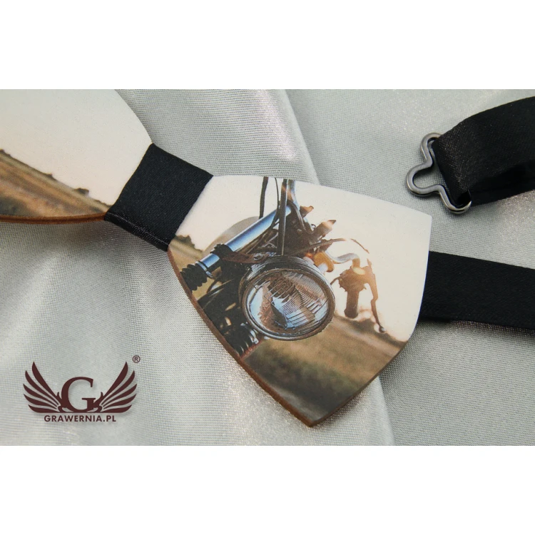 Wooden Bow Tie with Any Graphic - Colorful UV Print - MDR018