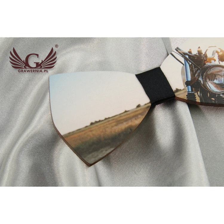 Wooden Bow Tie with Any Graphic - Colorful UV Print - MDR018