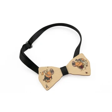 Wooden Bow Tie with Any Graphic - Colorful UV Print - MDR010