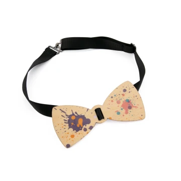 Wooden Bow Tie with Any Graphic - Colorful UV Print - MDR011