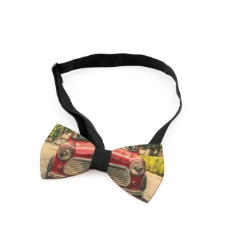 Wooden Bow Tie with Any Graphic - Colorful UV Print - MDR012