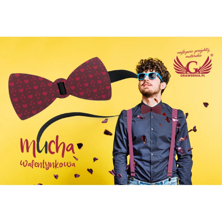 Valentine's Bow Tie with UV Print - Valentine's MDR045