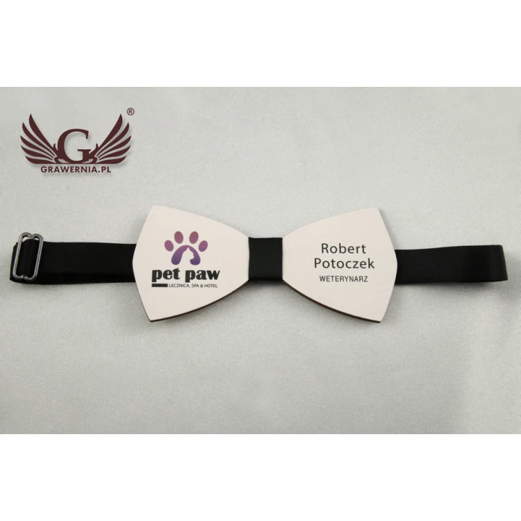 Wooden Bow Tie Identifier - UV Color Print - MDR007