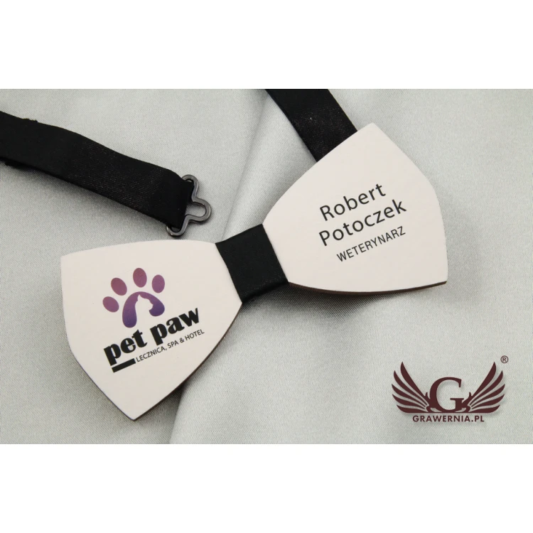 Wooden Bow Tie Identifier - UV Color Print - MDR007
