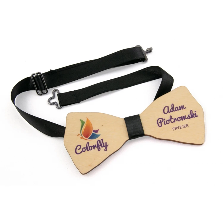 Wooden Bow Tie Identifier - UV Color Print - MDR001