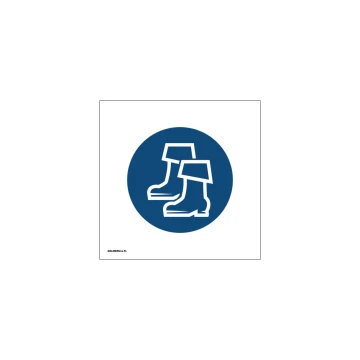 Mandatory Use of Protective Footwear - size 150x150mm - PVC - UV color print - BHP068