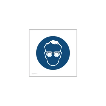 Eye Protection Required - size 150x150mm - PVC - UV color print - BHP064