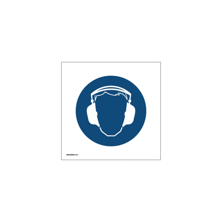 Hearing Protection Required - size 150x150mm - PVC - UV color print - BHP066