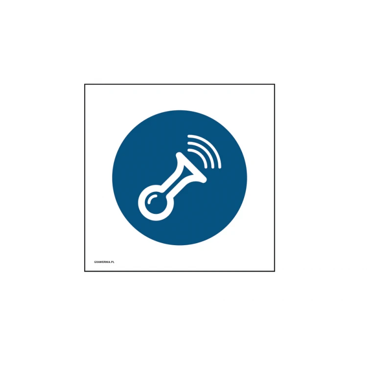Use of Sound Signal Required - size 150x150mm - PVC - UV color print - BHP073