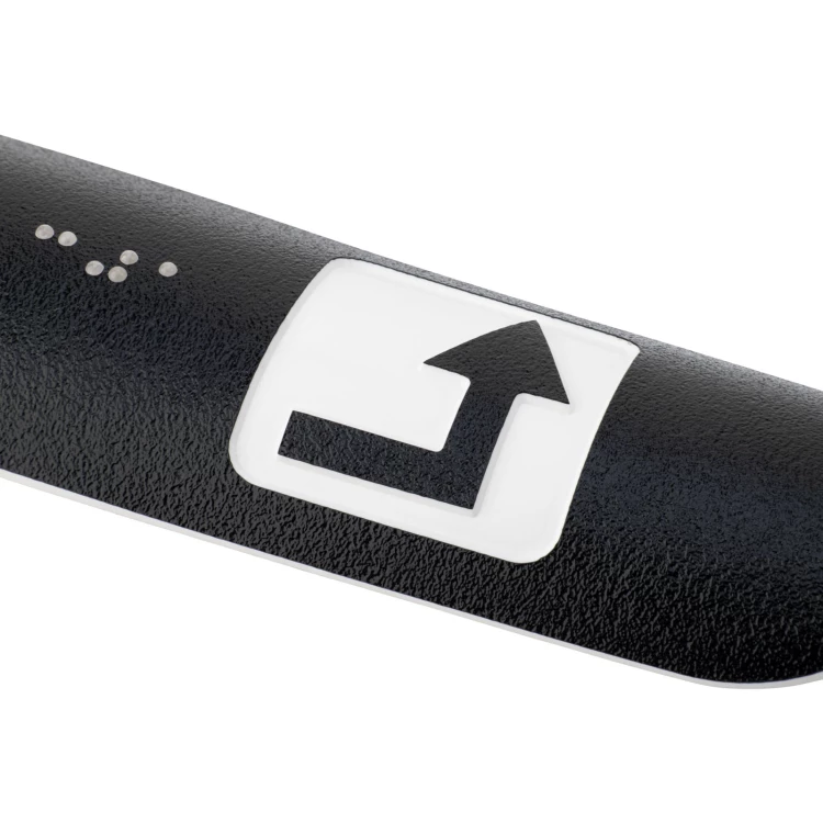 Braille Handrail Plaque - size 150x36mm - black laminate textures - TAB543