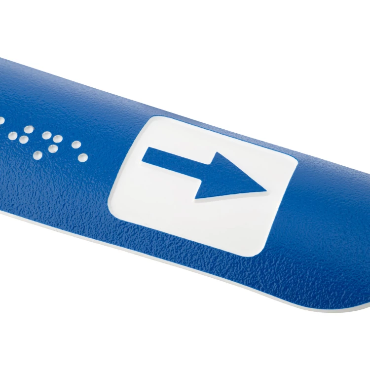 Braille Handrail Plaque - size 150x36mm - blue laminate textures - TAB545