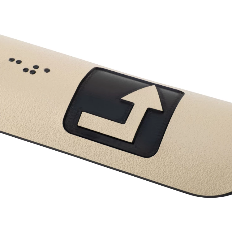 Braille Handrail Plaque - size 150x36mm - cream laminate textures - TAB546