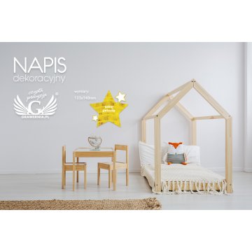 Decorative inscription - star - colorful UV print - NAP017