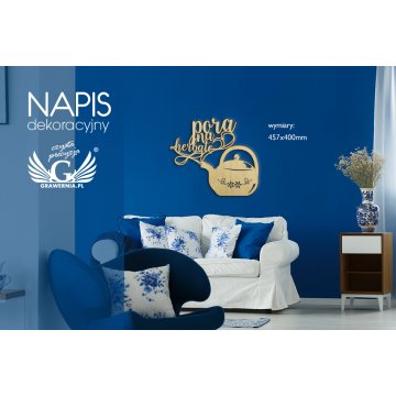 Decorative inscription - time for tea - laser cut - NAP002