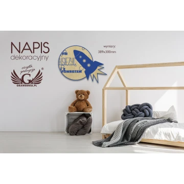 Decorative Sign - Rocket - Colorful UV Print - NAP016