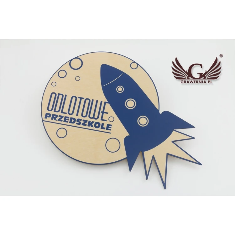 Decorative Sign - Rocket - Colorful UV Print - NAP016