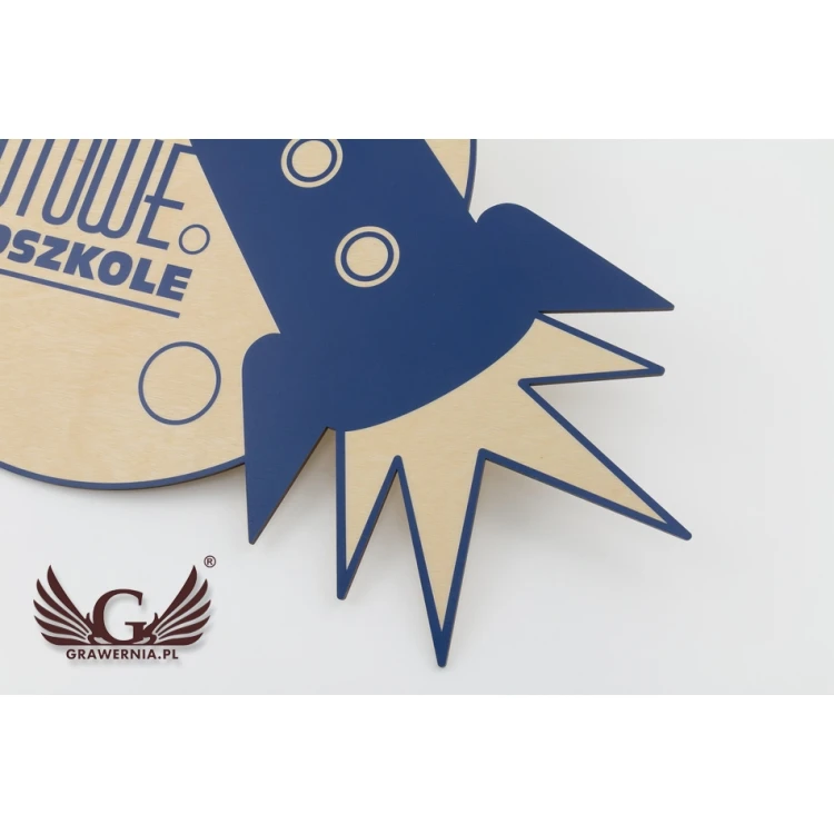 Decorative Sign - Rocket - Colorful UV Print - NAP016