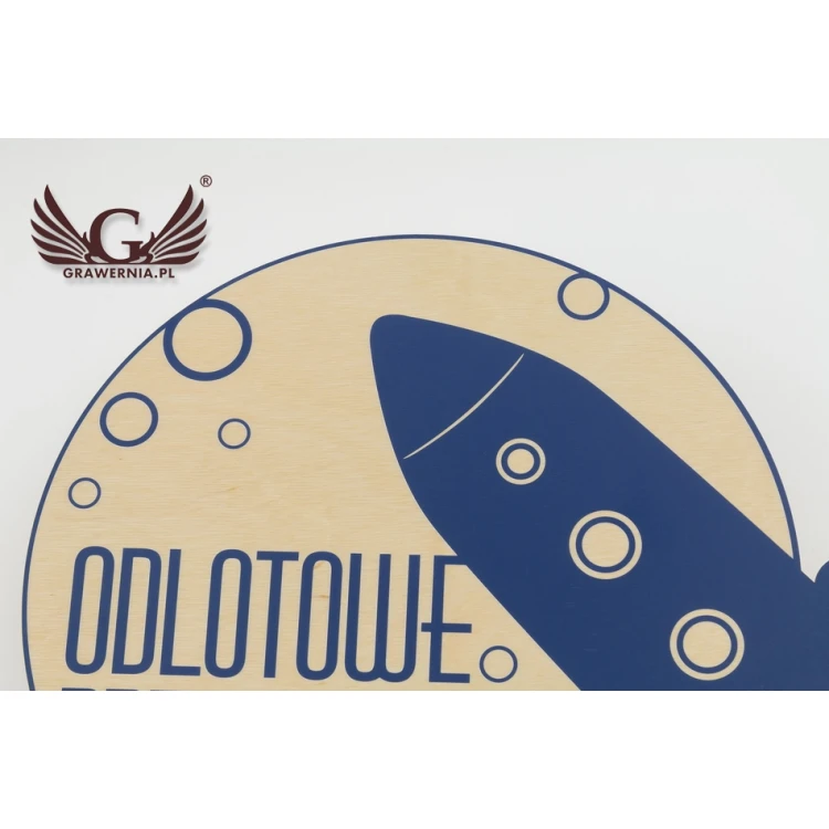 Decorative Sign - Rocket - Colorful UV Print - NAP016