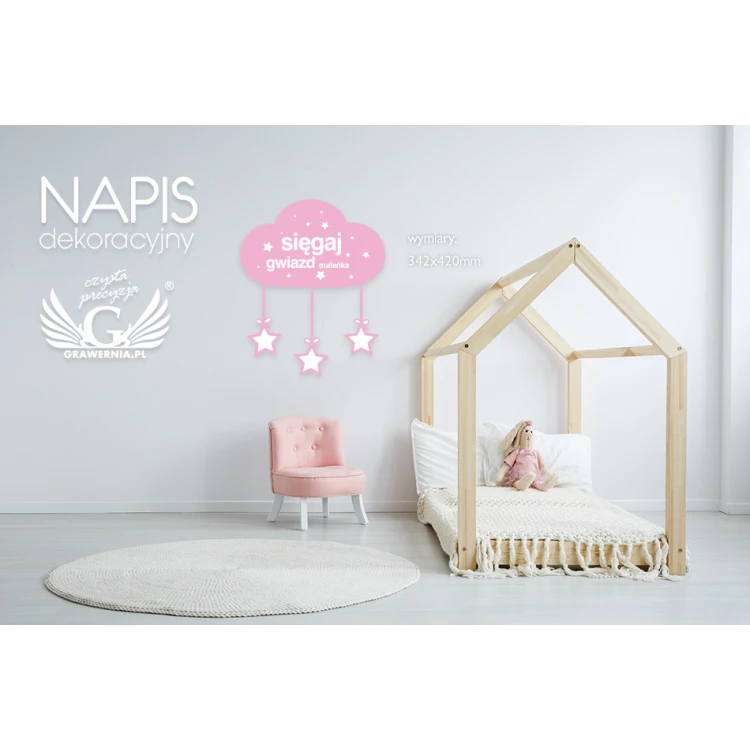 Decorative Sign - Reach for the Stars - Colorful UV Print - NAP018