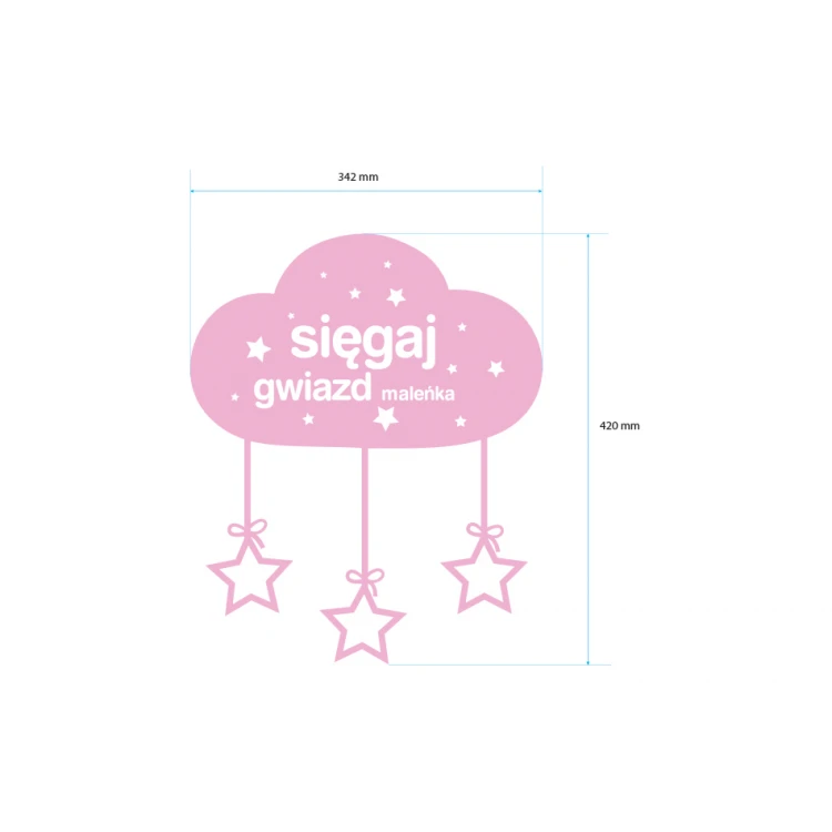 Decorative Sign - Reach for the Stars - Colorful UV Print - NAP018